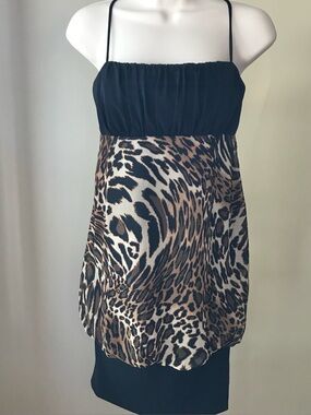 Appropriate Behavior Leopard Print Dress Size L